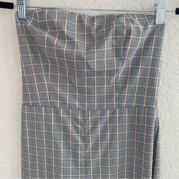 Revolve Privacy Please Strapless Autumn Plaid Jumpsuit Size small - Picture 9 of 9